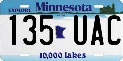 MN license plate 135UAC