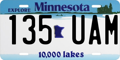 MN license plate 135UAM