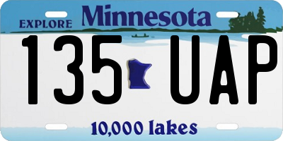 MN license plate 135UAP