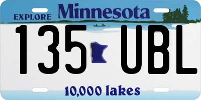 MN license plate 135UBL