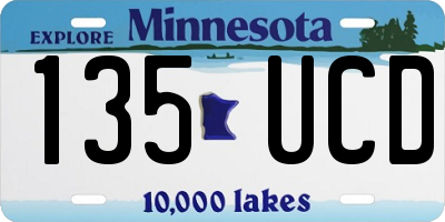MN license plate 135UCD