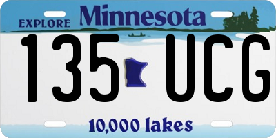 MN license plate 135UCG