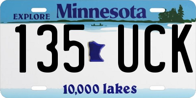 MN license plate 135UCK