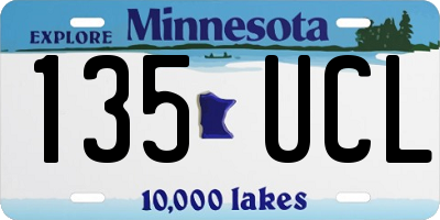 MN license plate 135UCL
