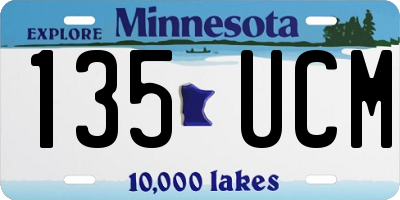 MN license plate 135UCM