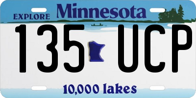 MN license plate 135UCP