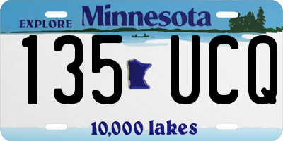 MN license plate 135UCQ