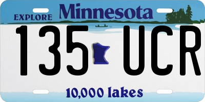 MN license plate 135UCR