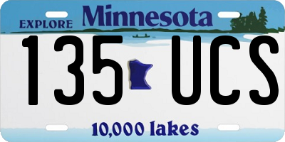 MN license plate 135UCS