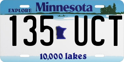 MN license plate 135UCT