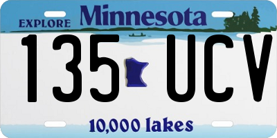 MN license plate 135UCV