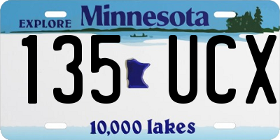 MN license plate 135UCX