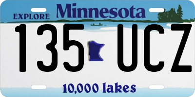 MN license plate 135UCZ