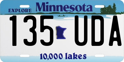 MN license plate 135UDA
