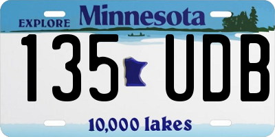 MN license plate 135UDB