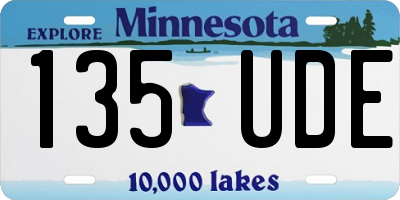 MN license plate 135UDE