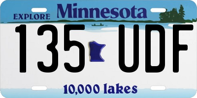 MN license plate 135UDF