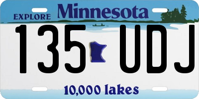 MN license plate 135UDJ