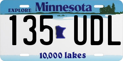 MN license plate 135UDL