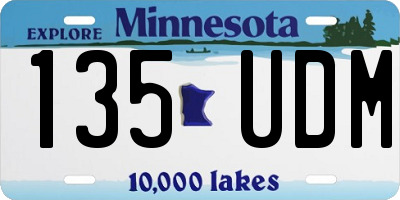MN license plate 135UDM