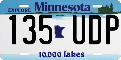 MN license plate 135UDP