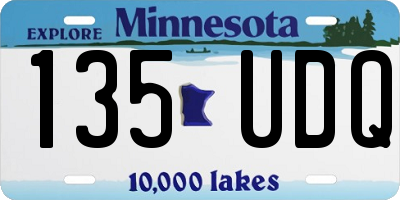 MN license plate 135UDQ