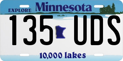 MN license plate 135UDS