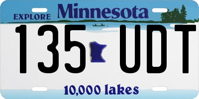 MN license plate 135UDT