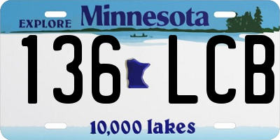 MN license plate 136LCB