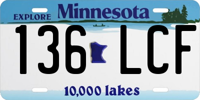 MN license plate 136LCF