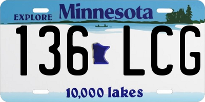 MN license plate 136LCG