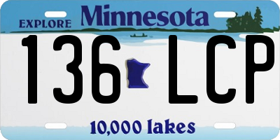 MN license plate 136LCP