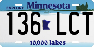 MN license plate 136LCT