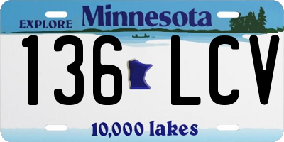 MN license plate 136LCV