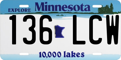 MN license plate 136LCW