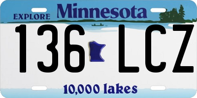 MN license plate 136LCZ