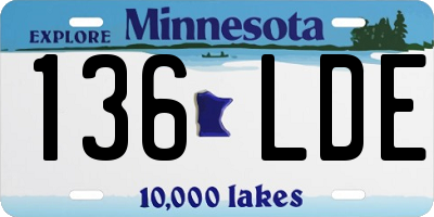 MN license plate 136LDE