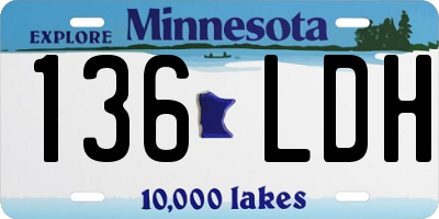 MN license plate 136LDH