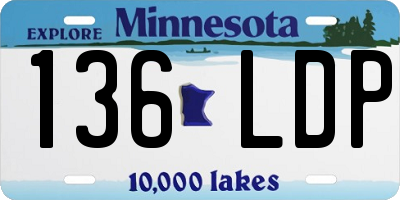 MN license plate 136LDP