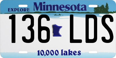 MN license plate 136LDS
