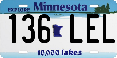 MN license plate 136LEL