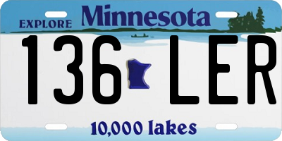 MN license plate 136LER