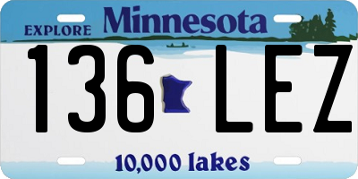 MN license plate 136LEZ