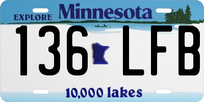 MN license plate 136LFB