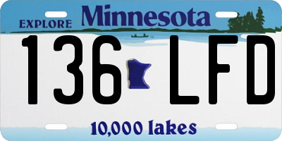 MN license plate 136LFD