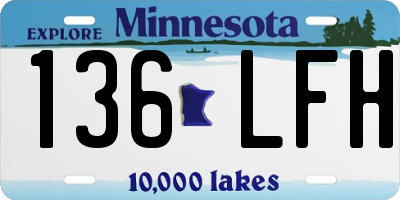 MN license plate 136LFH
