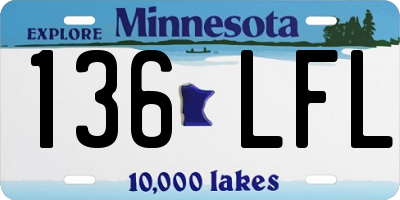 MN license plate 136LFL