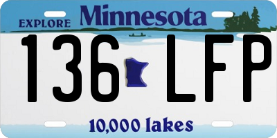 MN license plate 136LFP