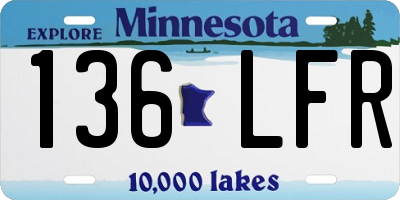 MN license plate 136LFR