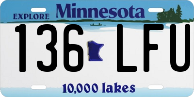 MN license plate 136LFU
